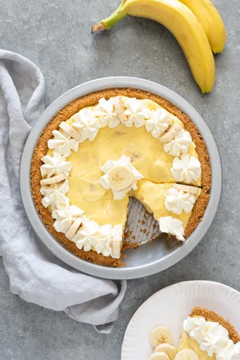 Pastel de crema de plátano