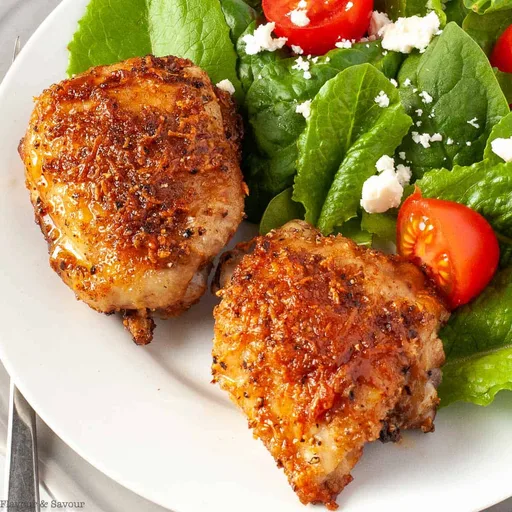 Pollo al ajillo y parmesano en freidora de aire