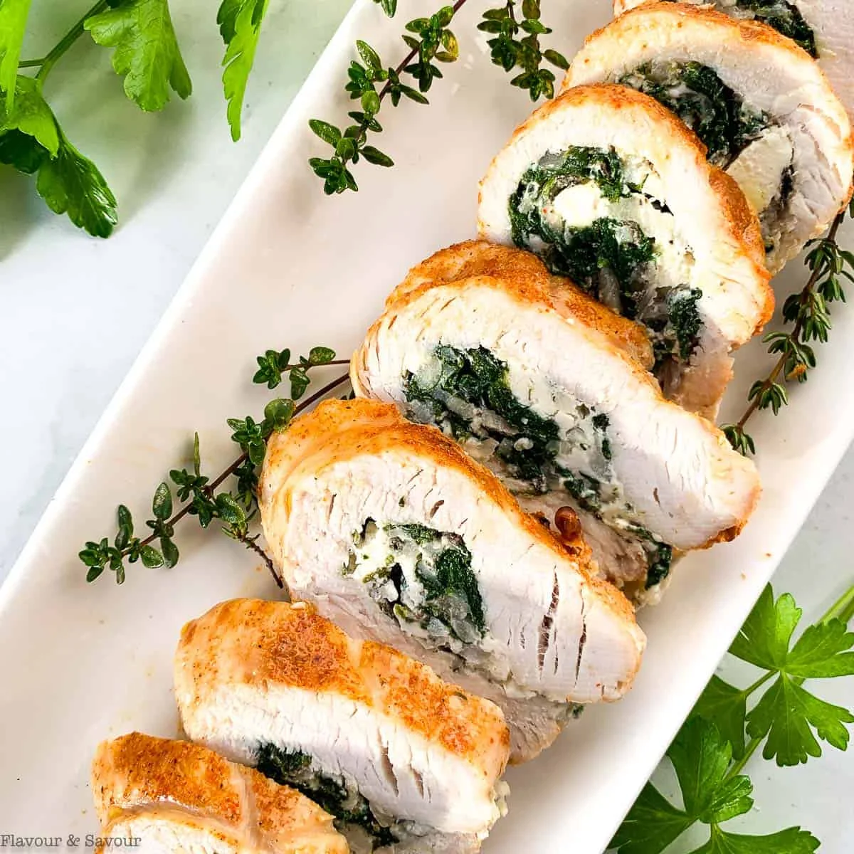 Air Fryer Rolled Stuffed Turkey Breasts