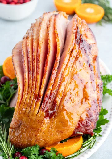Jamón en cocota lenta con glaseado de arce