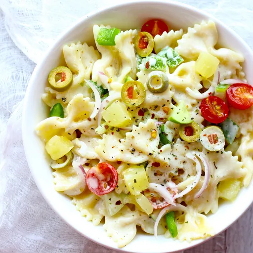 Receta de ensalada de pasta cremosa de verano