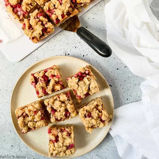 Apple Pomegranate Crumble Bars