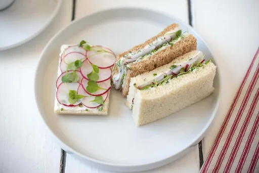 Radish and Herb Butter Tea Sandwiches