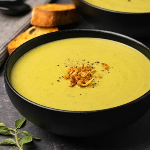 Sopa vegana de espárragos
