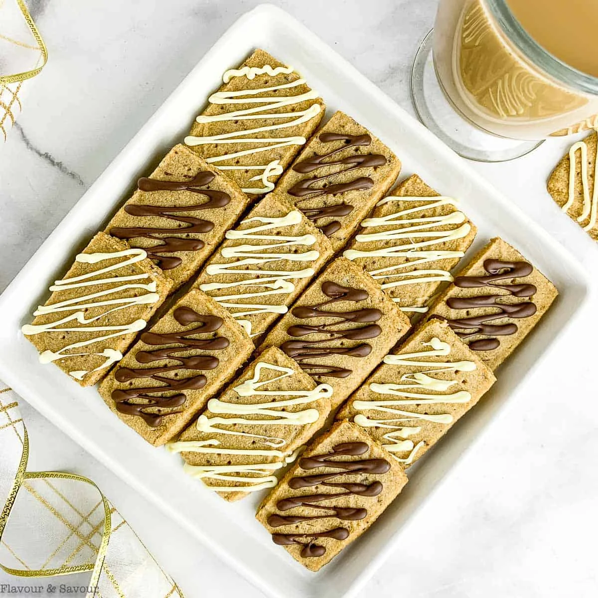 Buttery Almond Flour Espresso Shortbread Cookies