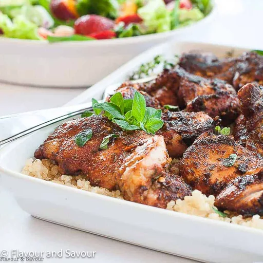 Cajun Chicken Thighs with Zesty Quinoa