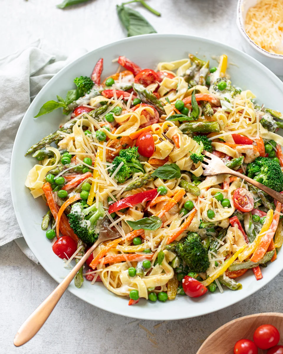 Creamy Pasta Primavera