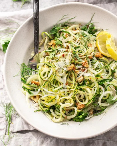 Raw Zucchini Salad with Lemon and Parmesan