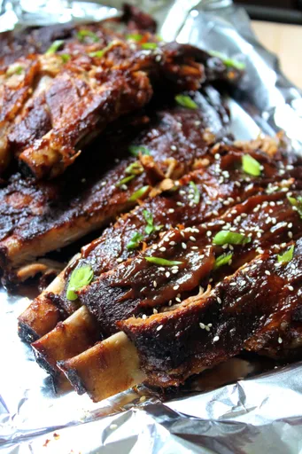 Costillas de cerdo con glaseado de teriyaki