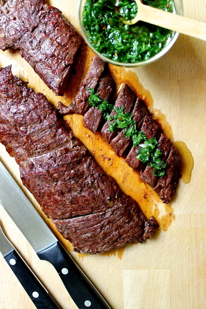 Churrasco con chimichurri