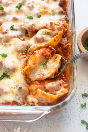 Stuffed Shells with Ground Beef