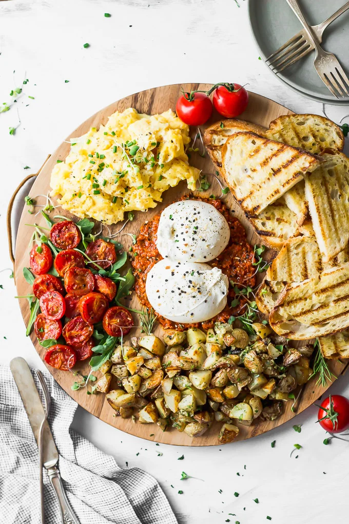 Breakfast Charcuterie Board with Burrata & More!