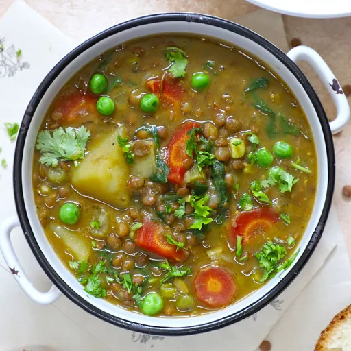 Receta de estofado de lentejas en Instant Pot
