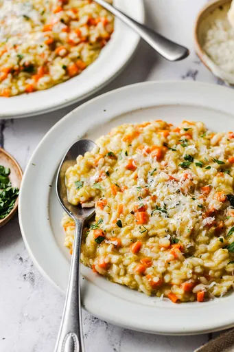 Risotto Cremoso de Zanahoria y Puerro en la Hornilla