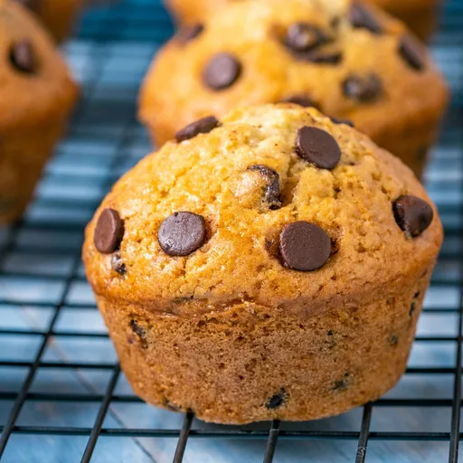 Muffins veganos con pepitas de chocolate