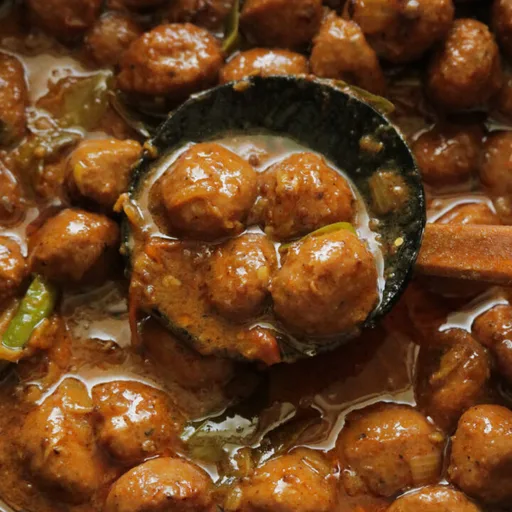Sri Lankan chicken meatball curry