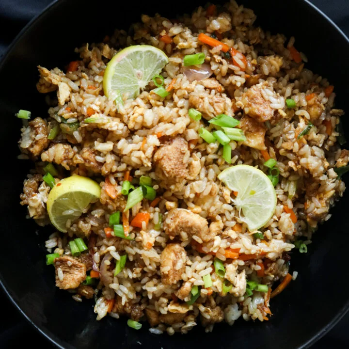 Gebratener Reis mit Teriyaki-Hähnchen