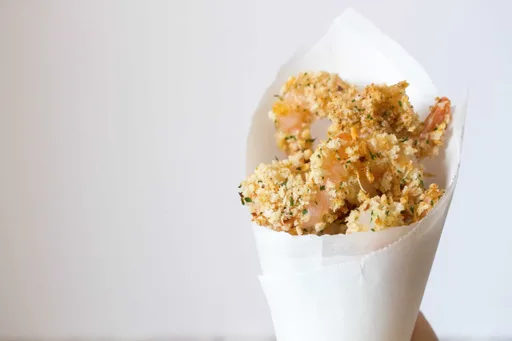 Lightened Up Baked Popcorn Shrimp