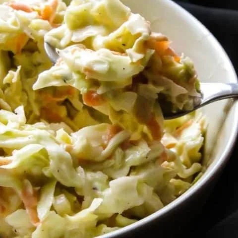 CLASSIC COLESLAW SALAD WITH MAYONNAISE(HOMEMADE).