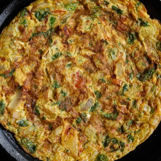 Receta de tortilla francesa al estilo indio con masala