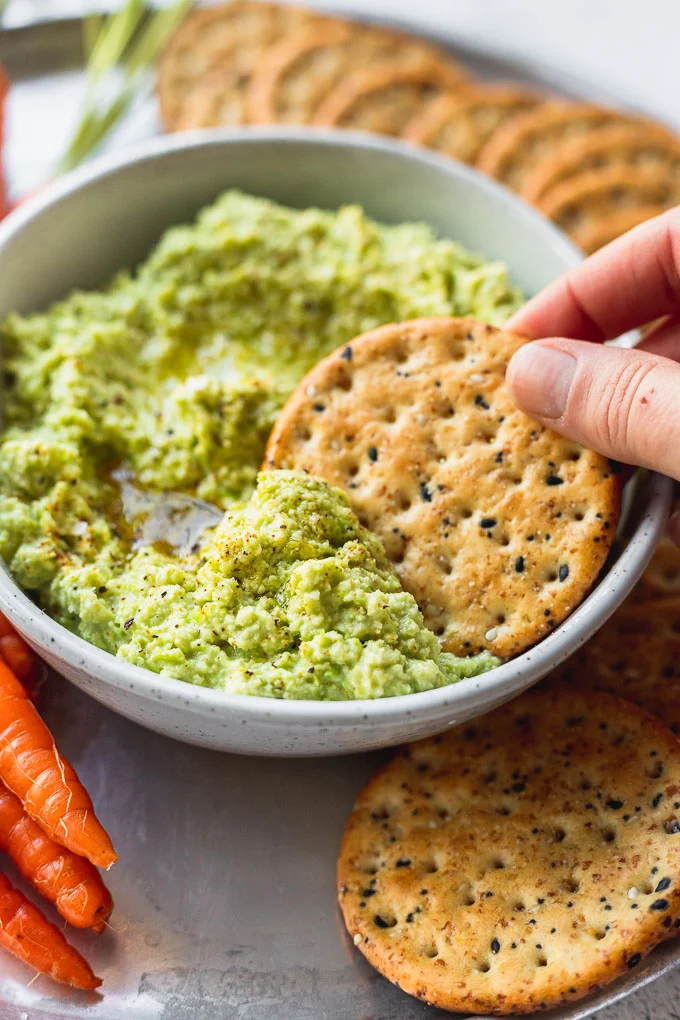 Edamame Bean Hummus with Tahini
