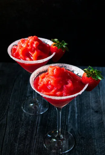 Daiquirí frappé de fresas