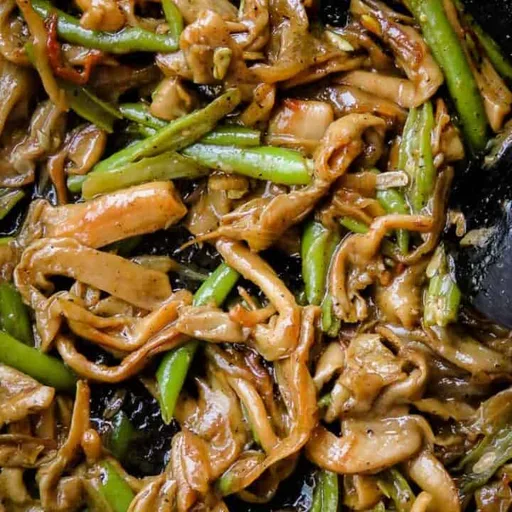 Mushroom and beans stir fry