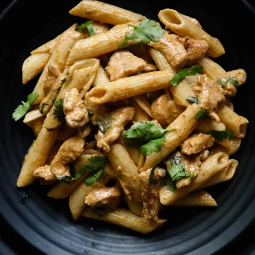Pasta con curry rojo tailandés y sin lácteos