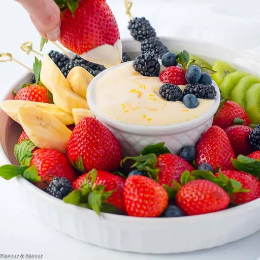 Creamy Lemon Curd Fruit Dip