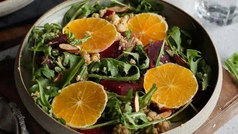 Beetroot Quinoa Salad with Orange Ginger Dressing