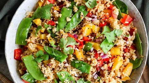 Ensalada de arroz integral y miso