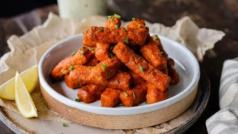 Buffalo Style Tofu Strips