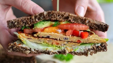 Chickpea Omelette Sandwich