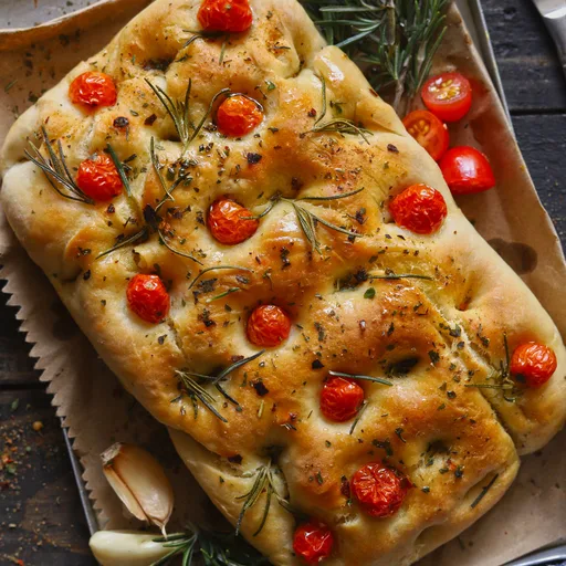 Receta de Focaccia de Romero y Ajo