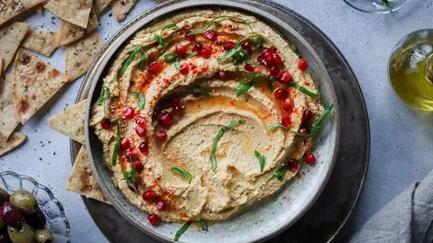 Hummus clásico de ajo y limón