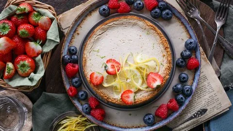 Tarta de crema de coco y limón