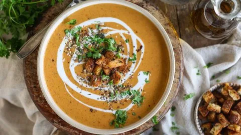 Creamy Coconut Paprika Zucchini Soup