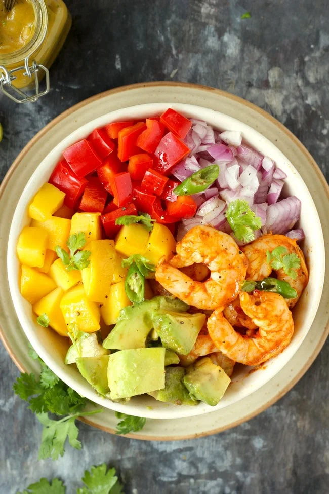 Mango Avocado Salad Recipe with Shrimp