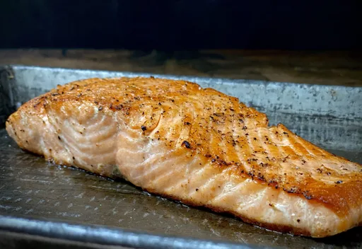 Filete de salmón rey de doble nivel