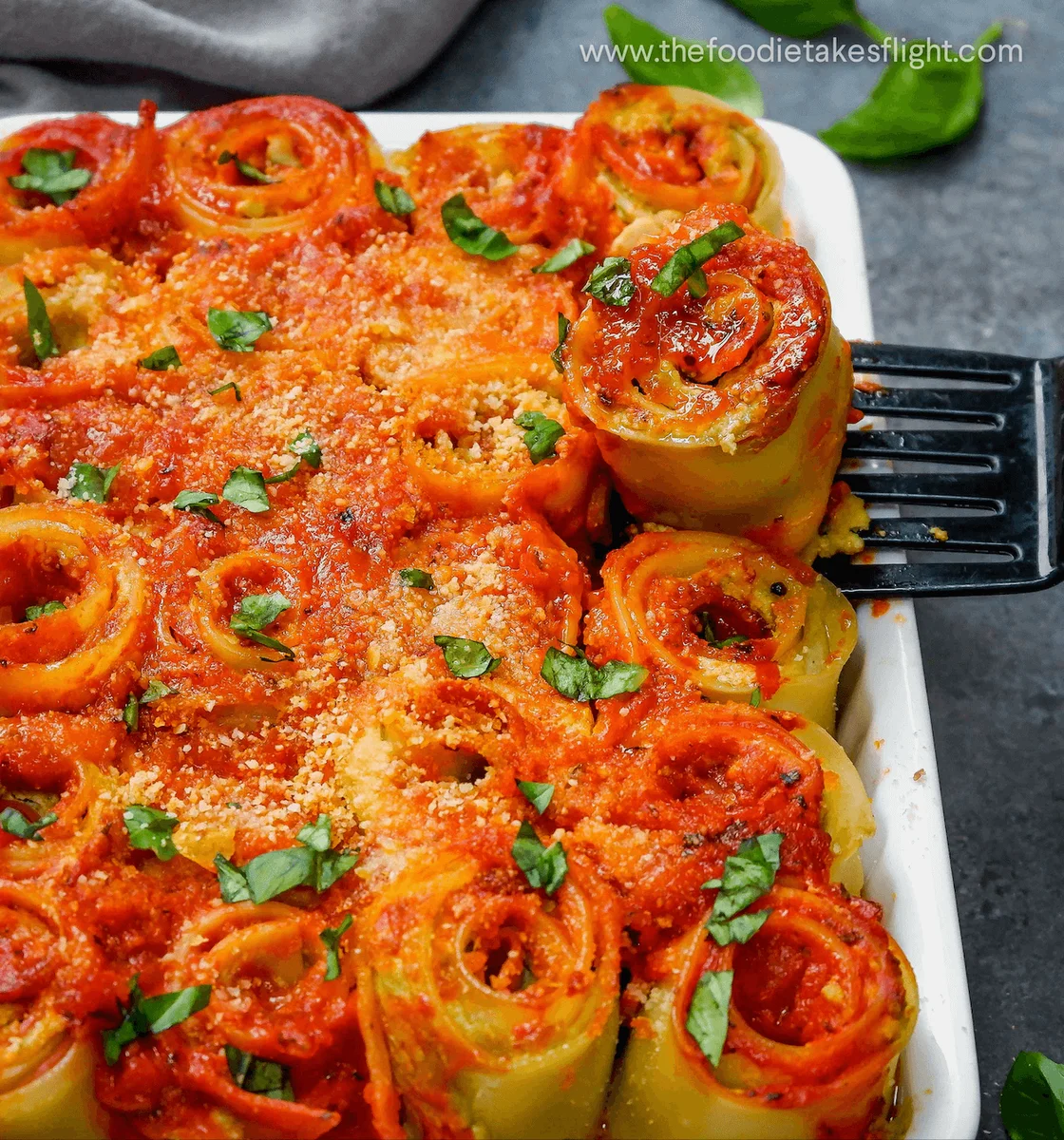 Vegan Pasta Roll-Ups with Tofu Ricotta