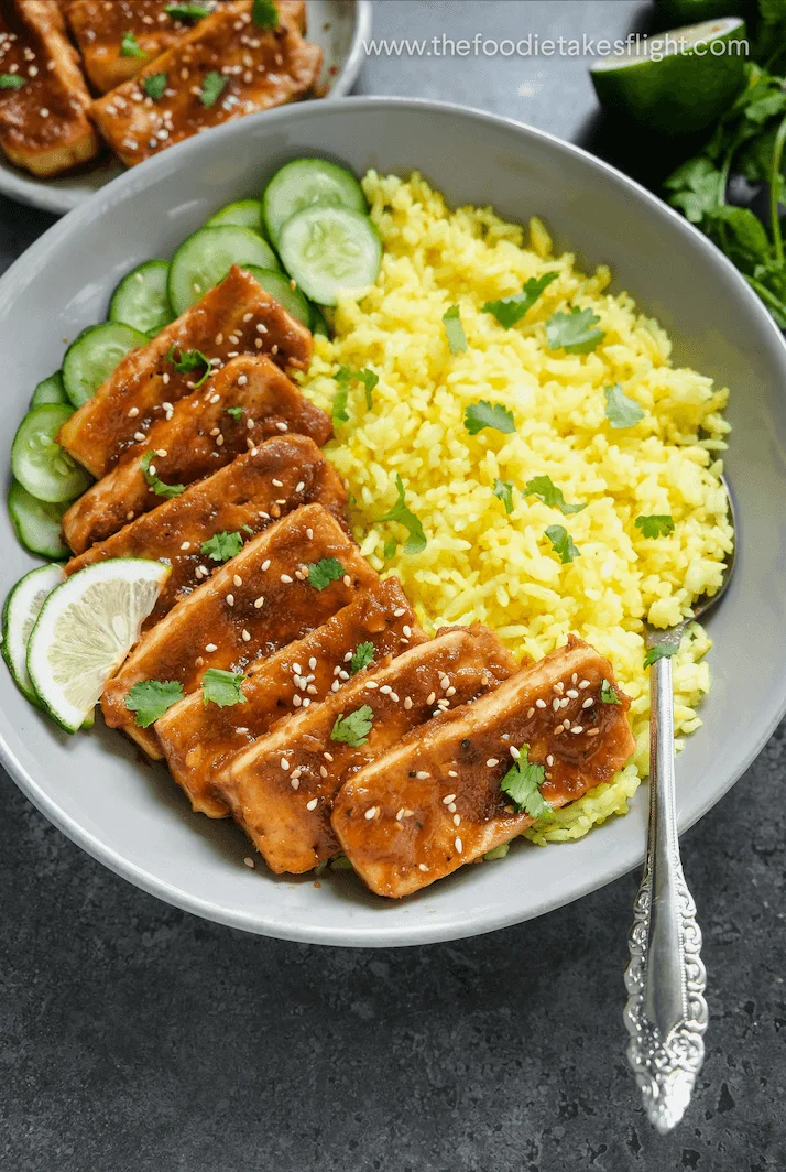 Baked Peanut Butter & Lime Tofu