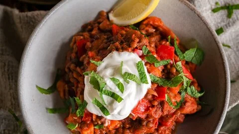 Eggplant & Lentil Apricot Curry