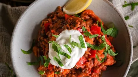 Eggplant & Lentil Apricot Curry