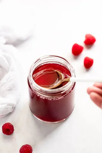 10-Minute Raspberry Syrup for Drinks