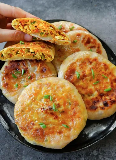 Tortitas Chinas Saladas Rellenas para el Desayuno