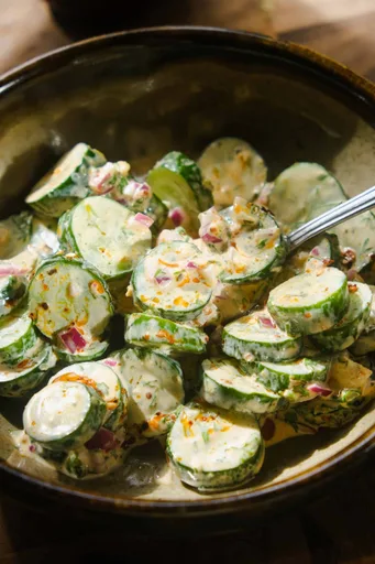 Creamy Cucumber Dill Salad (Vegan)