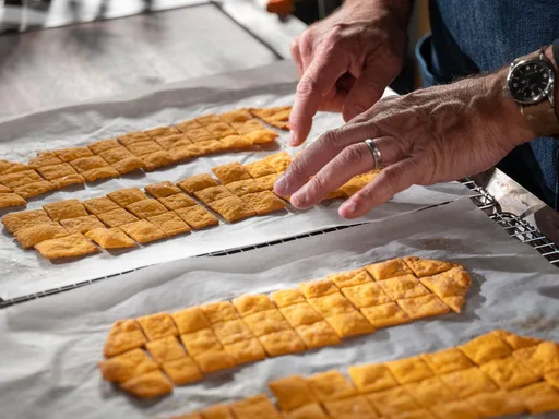 Galletas de queso con masa madre