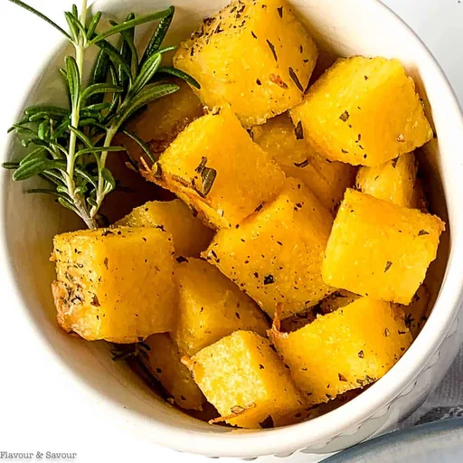 Oven-Baked Herbed Polenta Croutons
