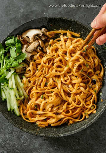 Fideos picantes con miso fáciles
