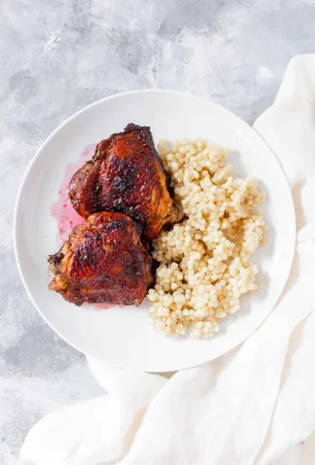 Pomegranate Glazed Chicken Thighs